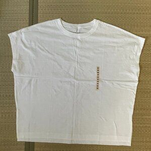 Muji Cotton Short Sleeve T-Shirt in White Size S